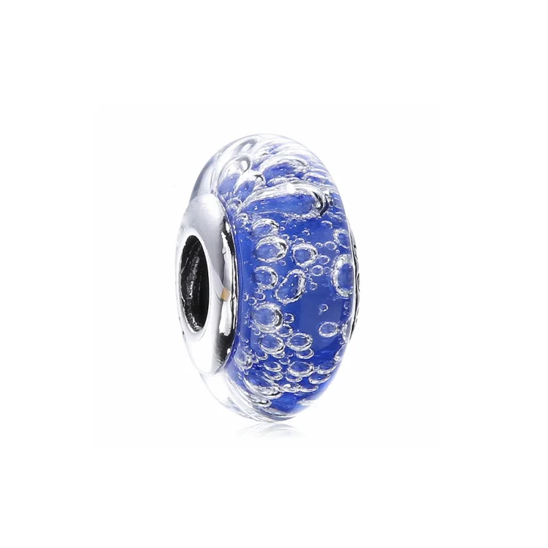 (image for) PANDORA Blue Effervescence Charm, Murano Glass & Clear CZ - PL00059-1 - Product Image