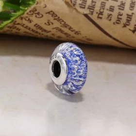 PANDORA Blue Effervescence Charm, Murano Glass & Clear CZ - PL00059-1 PANDORA Blue Effervescence Charm, Murano Glass & Clear CZ - PL00059-1