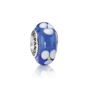 (image for) PANDORA Blue Flowers Bead Charm - 790609
