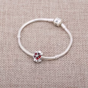 PANDORA British Rose Spacer Charm - 790897EN07 PANDORA British Rose Spacer Charm - 790897EN07