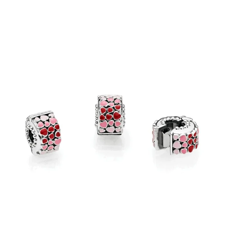 (image for) PANDORA Burst of Love Clip, Mixed Enamel - 796594ENMX - View 2