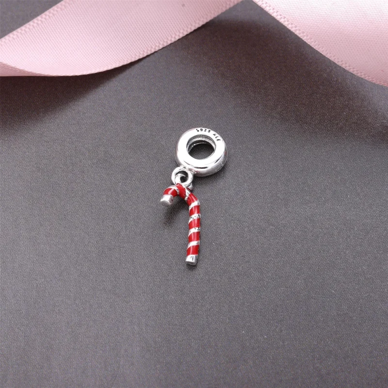 (image for) PANDORA Candy Cane Pendant Charm - 791193EN09 - View 3