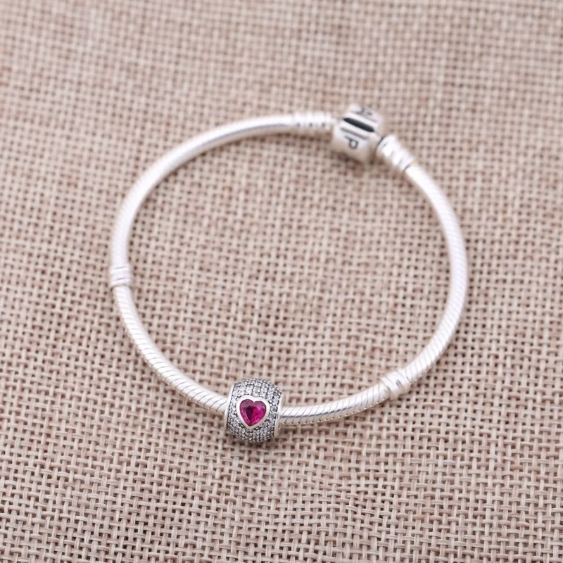 (image for) PANDORA Captivating Pavé Heart Charm - 791815CZS - View 2