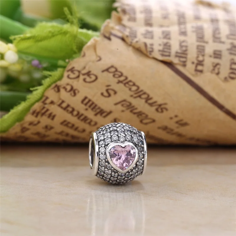 (image for) PANDORA Captivating Pavé Heart Charm - 791815CZS - View 3