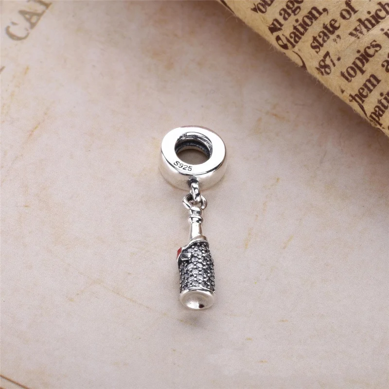 (image for) PANDORA Celebration Time, Red Enamel Clear CZ Dangle Charm - 792152CZ - View 3