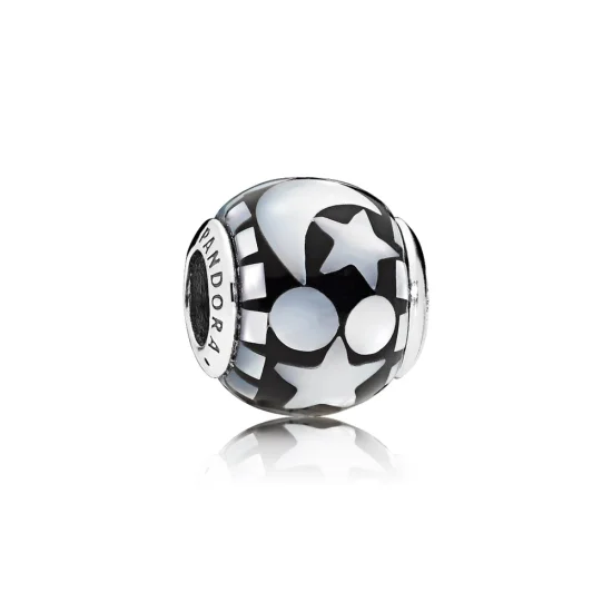 (image for) PANDORA Celestial Mosaic Charm, Black Acrylic & Mother-of-Pearl - 796400MMB