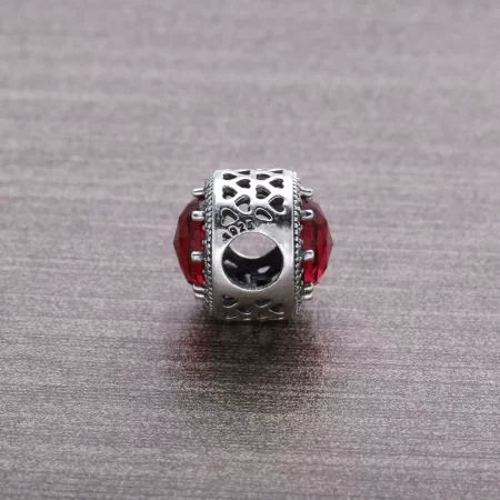 PANDORA Cerise Radiant Hearts Charm - 791725NCC