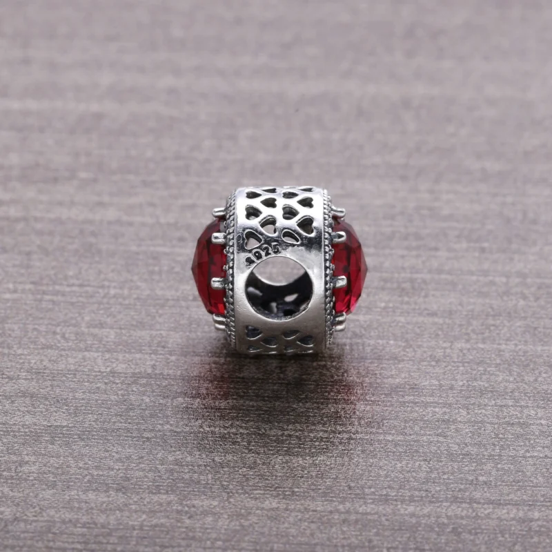 (image for) PANDORA Cerise Radiant Hearts Charm - 791725NCC - View 5