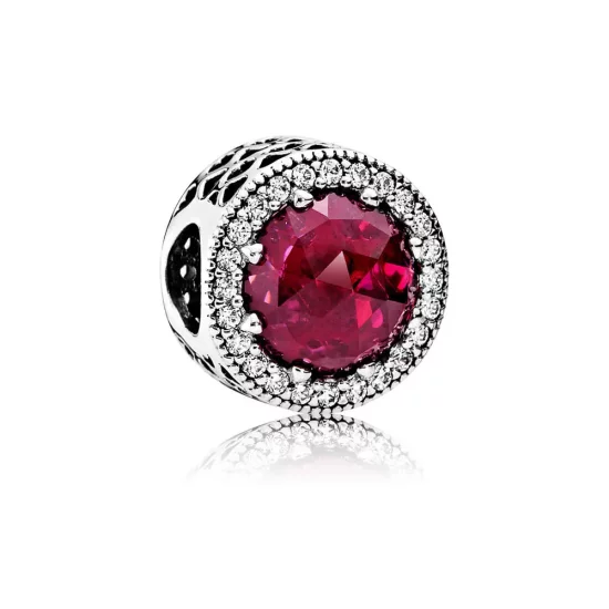 PANDORA Cerise Radiant Hearts Charm - 791725NCC