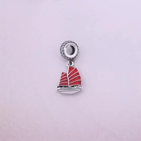 PANDORA Chinese Ship Silver Pendant Charm - 791908EN09 PANDORA Chinese Ship Silver Pendant Charm - 791908EN09