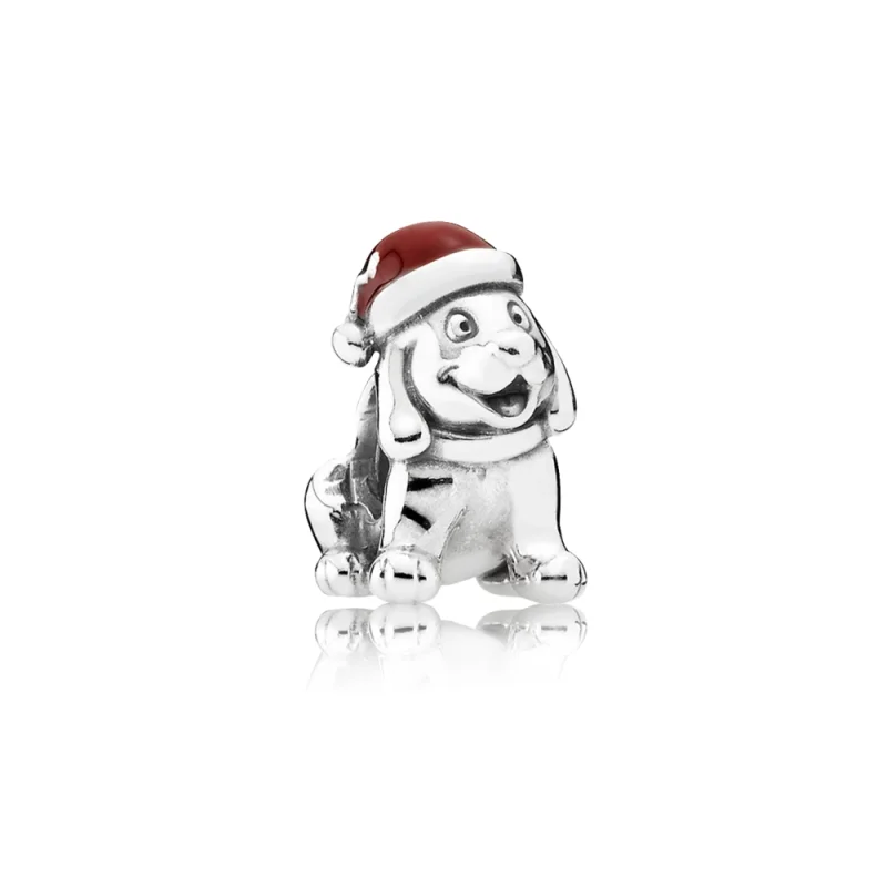 (image for) PANDORA Christmas Puppy Charm - 791769EN39 - Product Image