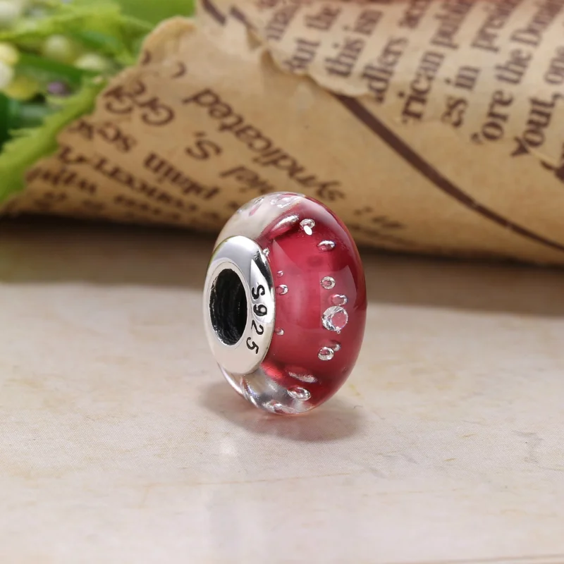 (image for) PANDORA Clear Effervescence Charm, Murano Glass Clear CZ - 791617CZ - View 3