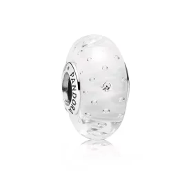 PANDORA Clear Effervescence Charm, Murano Glass Clear CZ - 791617CZ