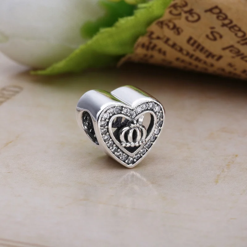 (image for) PANDORA Crown Heart Charm - PX00274-1 - View 3