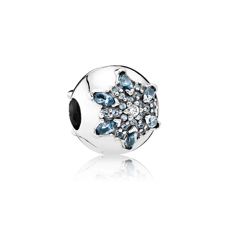 (image for) PANDORA Crystalized Snowflake Clip, Multi-Colored Crystal Clear CZ - 791997NMB - Product Image