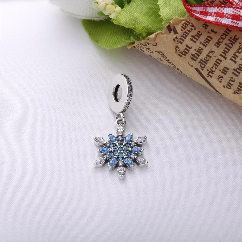 (image for) PANDORA Crystallised Snowflake Pendant Charm - 791761nblmx - View 5