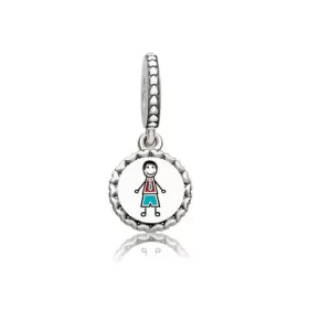 PANDORA Dad Stick Figure Dangle Charm, Mixed Enamel - ENG792018_1 PANDORA Dad Stick Figure Dangle Charm, Mixed Enamel - ENG792018_1
