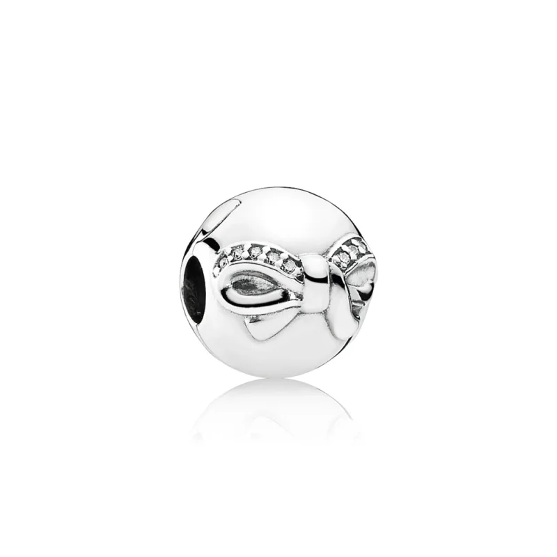 (image for) PANDORA Dainty Bow Charm Clip - 791777CZ - Product Image