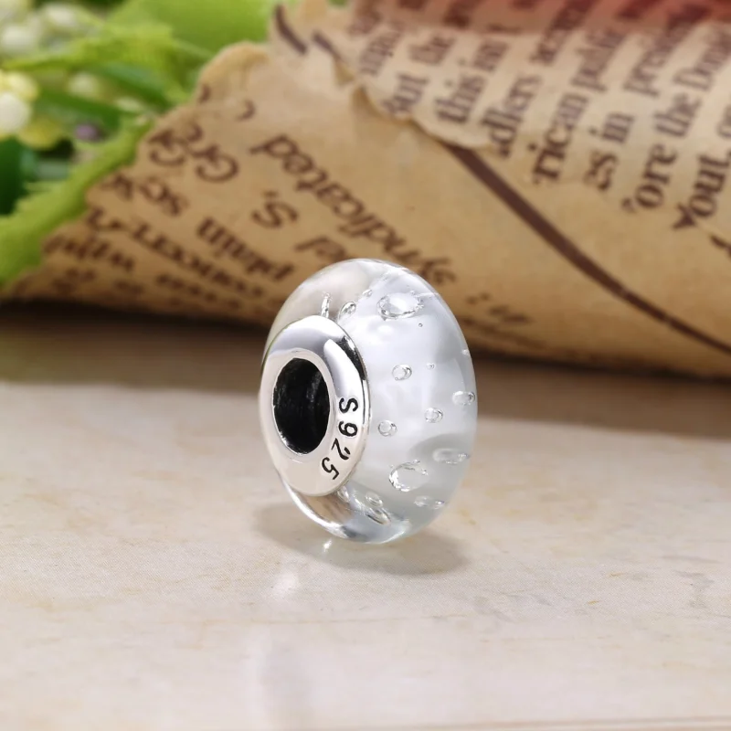 (image for) PANDORA Dark Blue Effervescence, Clear Cz Bead Charm - 791630CZ - View 10