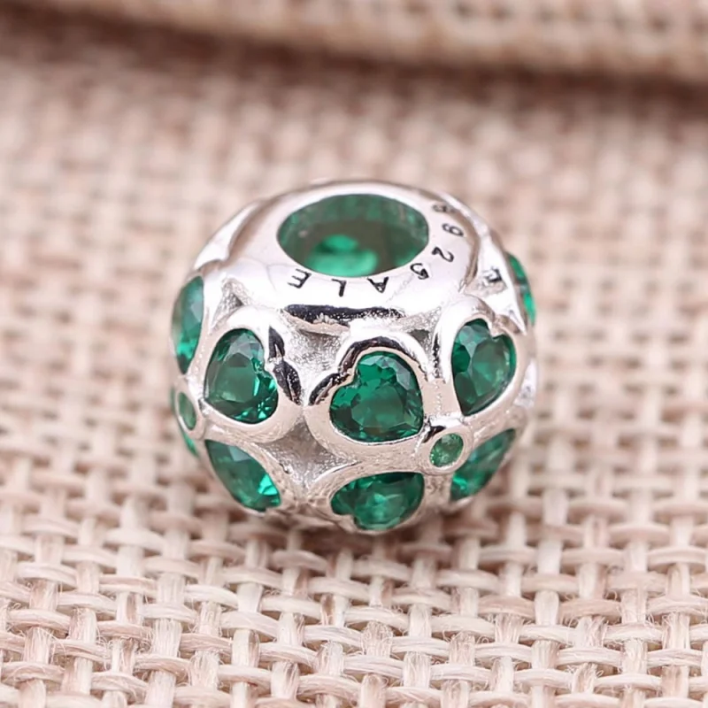 (image for) PANDORA Dark Green Clover Charm - 791496CZN - View 2