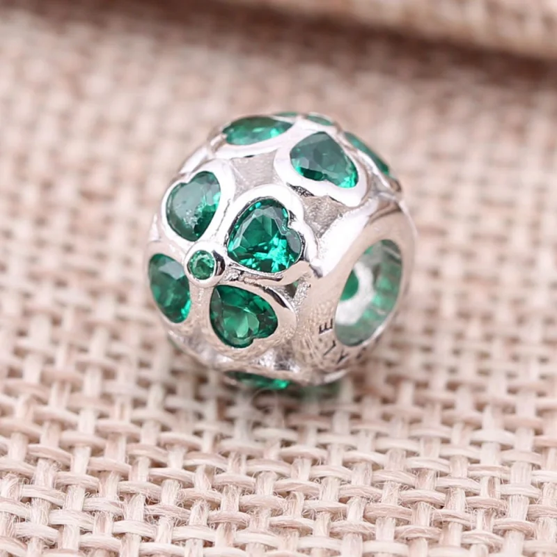 (image for) PANDORA Dark Green Clover Charm - 791496CZN - View 3