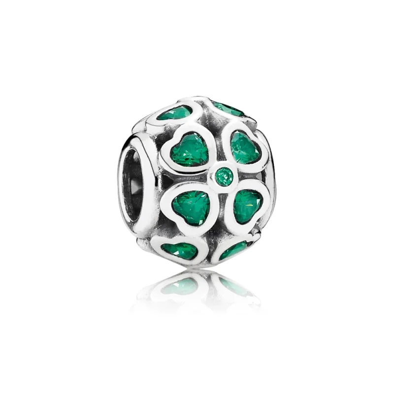 (image for) PANDORA Dark Green Clover Charm - 791496CZN - Product Image