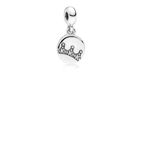 PANDORA Dazzling Crown Dangle Charm, Clear CZ - 797624CZ PANDORA Dazzling Crown Dangle Charm, Clear CZ - 797624CZ