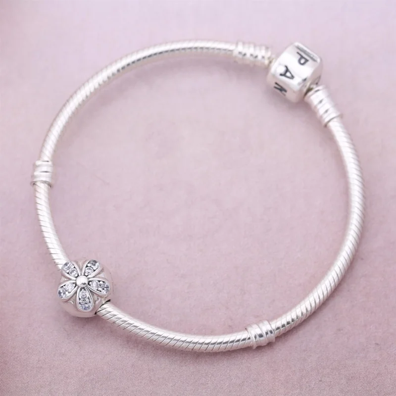 (image for) PANDORA Dazzling Daisies Clip Charm - 791493CZ - View 2