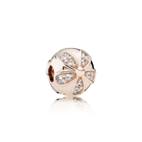 PANDORA Dazzling Daisies Rose Gold Clip - 781493CZ PANDORA Dazzling Daisies Rose Gold Clip - 781493CZ