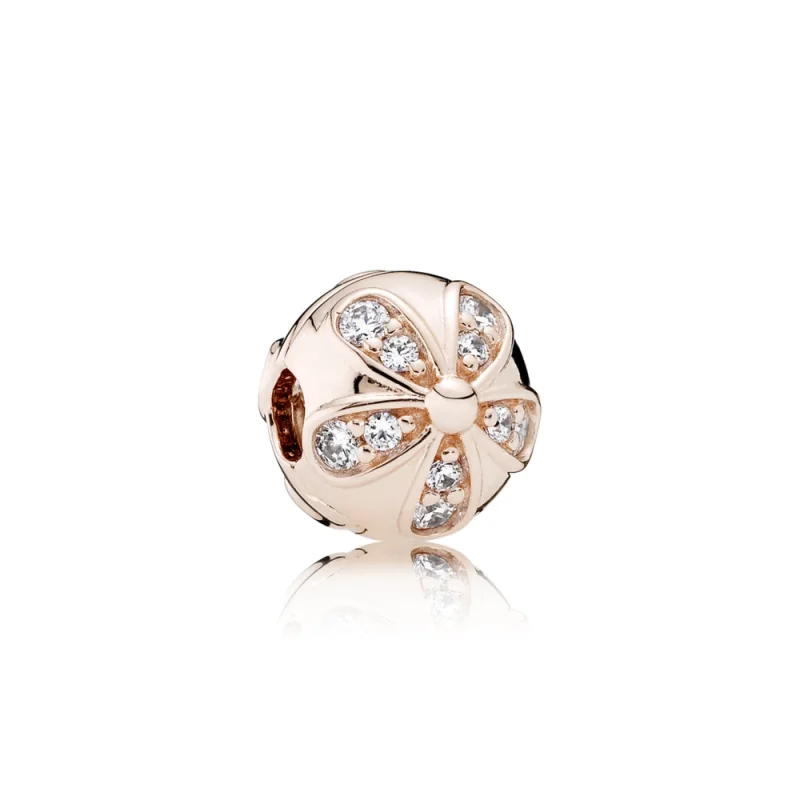 (image for) PANDORA Dazzling Daisies Rose Gold Clip - 781493CZ - Product Image