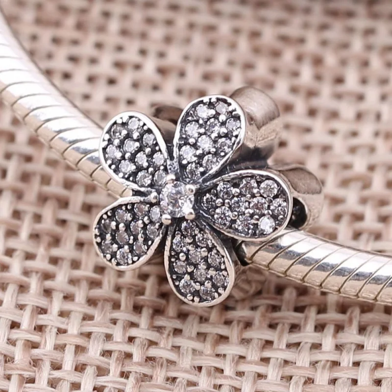 (image for) PANDORA Dazzling Daisy Flower With Diamonds Charm - 791480CZ - View 2