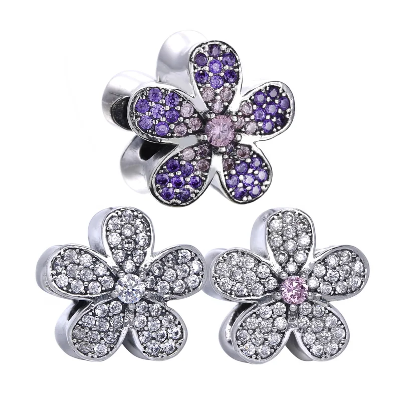 (image for) PANDORA Dazzling Daisy Flower With Diamonds Charm - 791480CZ - View 6