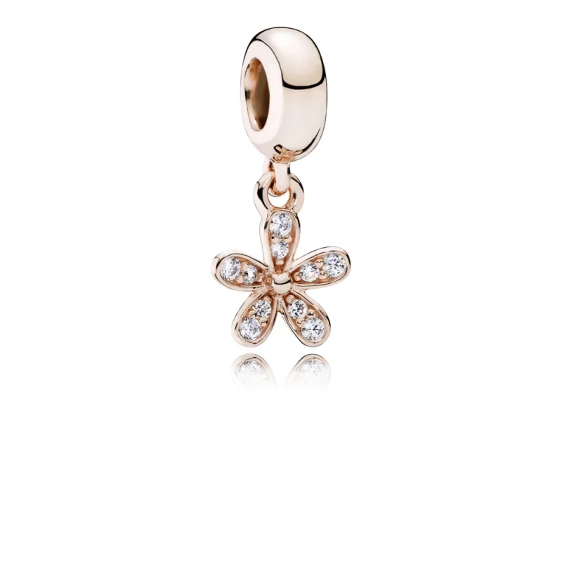 (image for) PANDORA Dazzling Daisy Gold Pendant Charm - 781491CZ - Product Image