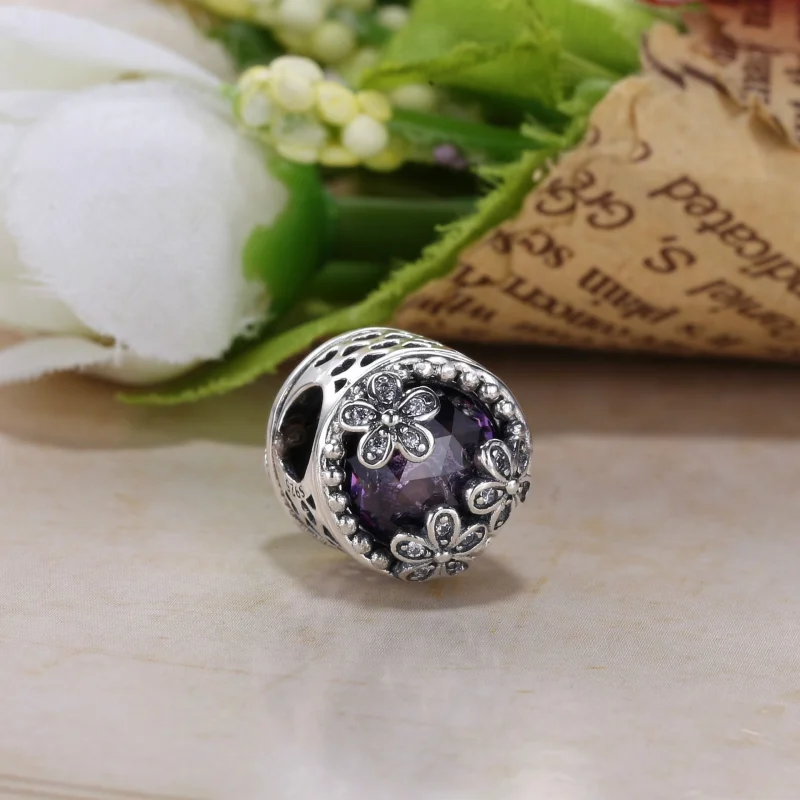 (image for) PANDORA Dazzling Daisy Meadow Pink Clear CZ Charm - 792055PCZ - View 2