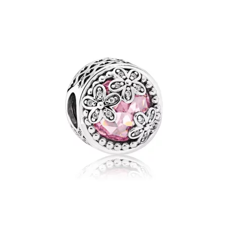 PANDORA Dazzling Daisy Meadow Pink Clear CZ Charm - 792055PCZ PANDORA Dazzling Daisy Meadow Pink Clear CZ Charm - 792055PCZ