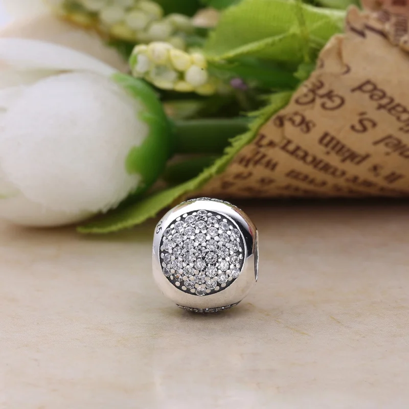 (image for) PANDORA Dazzling Droplet Clear CZ Charm - 796214CZ - View 4