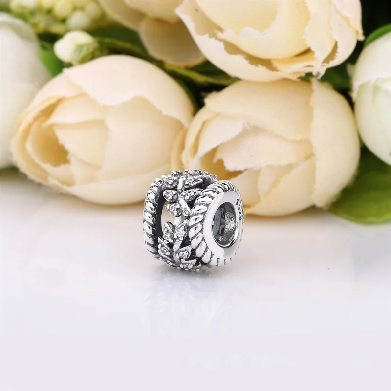 (image for) PANDORA Dazzling Grain Swirls Charm, Clear CZ - 797597CZ - View 3