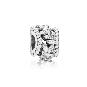 (image for) PANDORA Dazzling Grain Swirls Charm, Clear CZ - 797597CZ