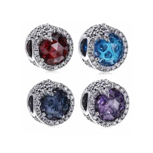 (image for) PANDORA Dazzling Snowflake Charm, Twilight Blue Crystals Clear CZ - 796358NTB