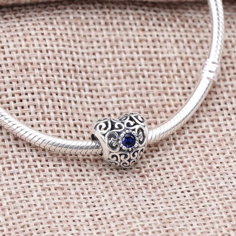 (image for) PANDORA December Signature Heart Birthstone Charmora Charm - 791784NLB - View 2