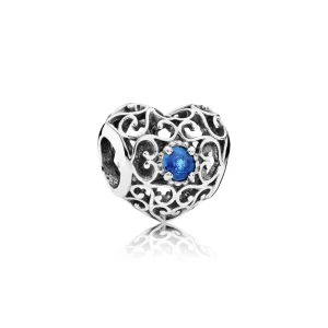 (image for) PANDORA December Signature Heart Birthstone Charmora Charm - 791784NLB