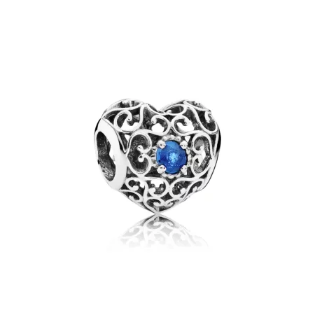 PANDORA December Signature Heart Birthstone Charmora Charm - 791784NLB