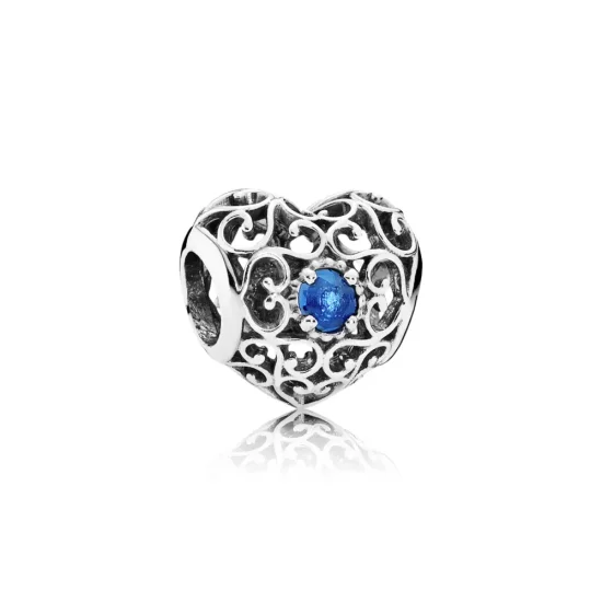 PANDORA December Signature Heart Birthstone Charmora Charm - 791784NLB