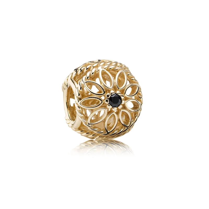 (image for) PANDORA Delicate Beauty, Black Spinel Charm - 750821SPB - Product Image