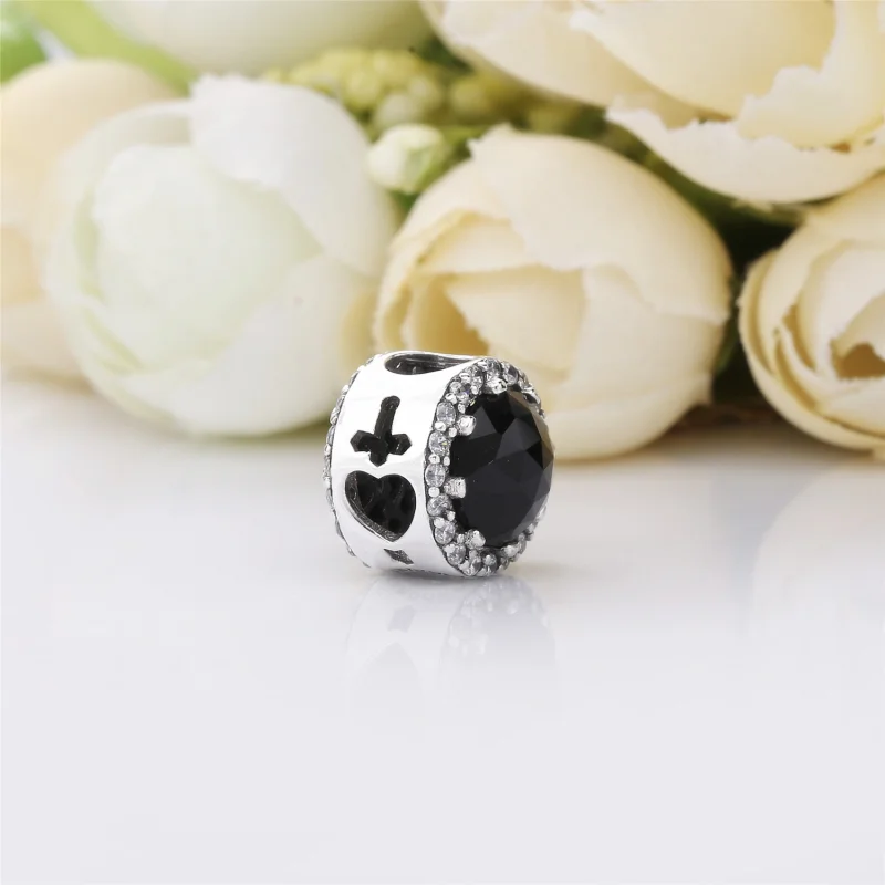 (image for) PANDORA Disney, Evil Queen's Black Magic Charm, Black Crystals & Clear CZ - 7974 - View 4