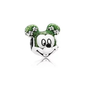 PANDORA Disney Mickey Epcot silver charm with black and green enamel - 796603ENMX PANDORA Disney Mickey Epcot silver charm with black and green enamel - 796603ENMX