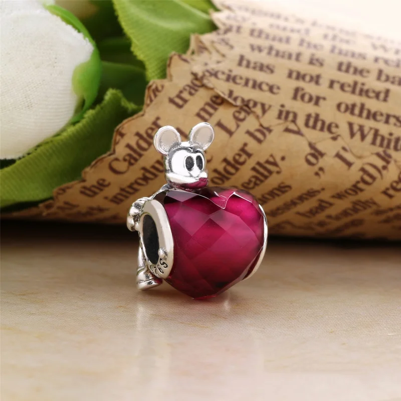(image for) PANDORA Disney, Mickey Love Heart Charm - 797168NFR - View 3