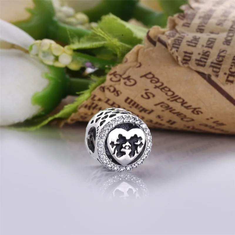 (image for) PANDORA Disney, Mickey & Minnie Love, Charm Clear CZ - 791957CZ - View 2