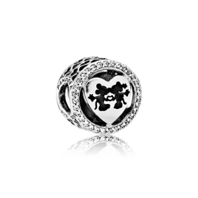 PANDORA Disney, Mickey & Minnie Love, Charm Clear CZ - 791957CZ PANDORA Disney, Mickey & Minnie Love, Charm Clear CZ - 791957CZ