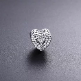 PANDORA Disney, Mickey & Minnie Sparkling Heart Charm - 792049CZ PANDORA Disney, Mickey & Minnie Sparkling Heart Charm - 792049CZ